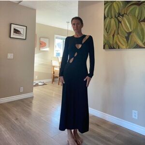 Maje Black Asymmetrical Dress